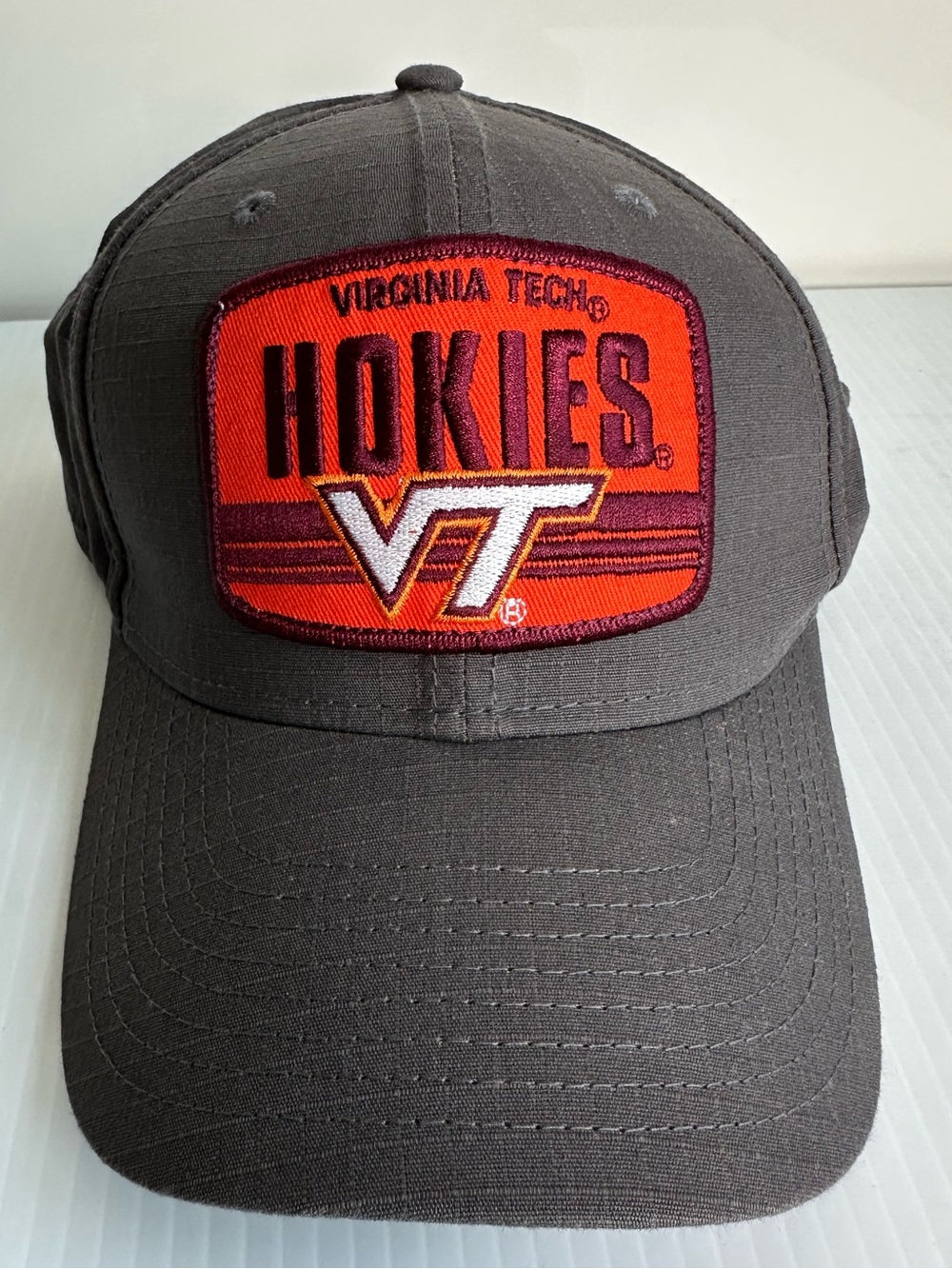 Men's New Era Hat Cap Gray Virginia Tech Hokies Team Elevated 9SEVENTY